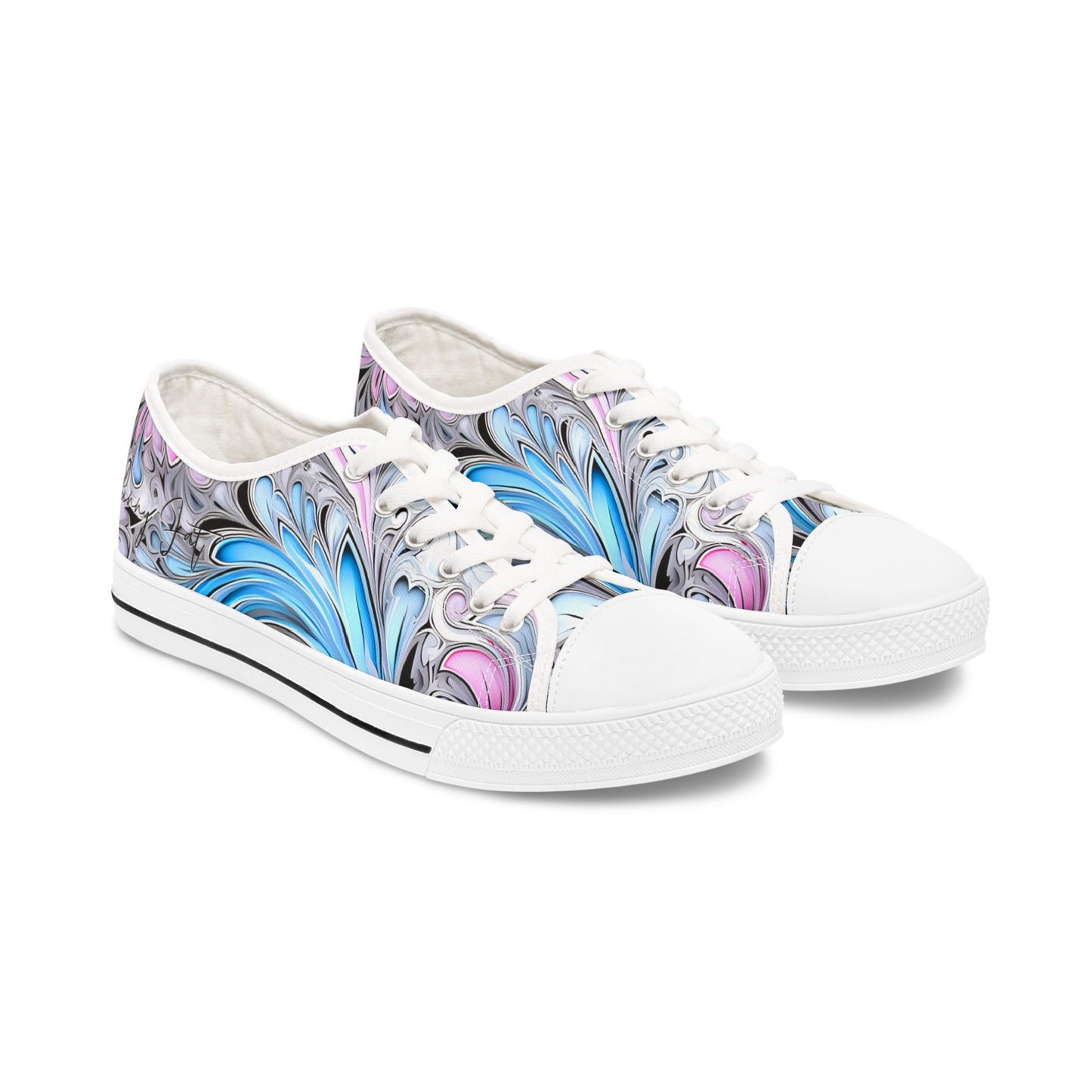 Womens Low Top abstract art print shoe low top abstract art shoes artistic sneaker abstract pattern unique footwear paisley abstract design