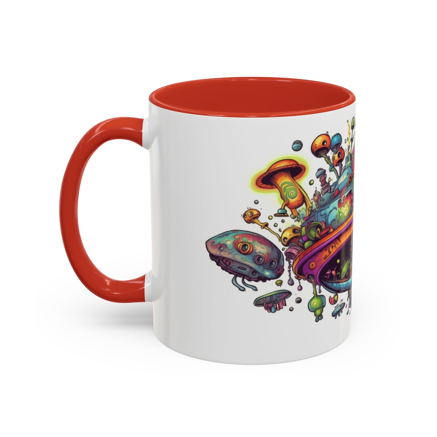 Graffiti print ceramic coffee mug Hot beverage casual soup mug keep the street life alive with a morning cup of coffee graffiti style 11oz