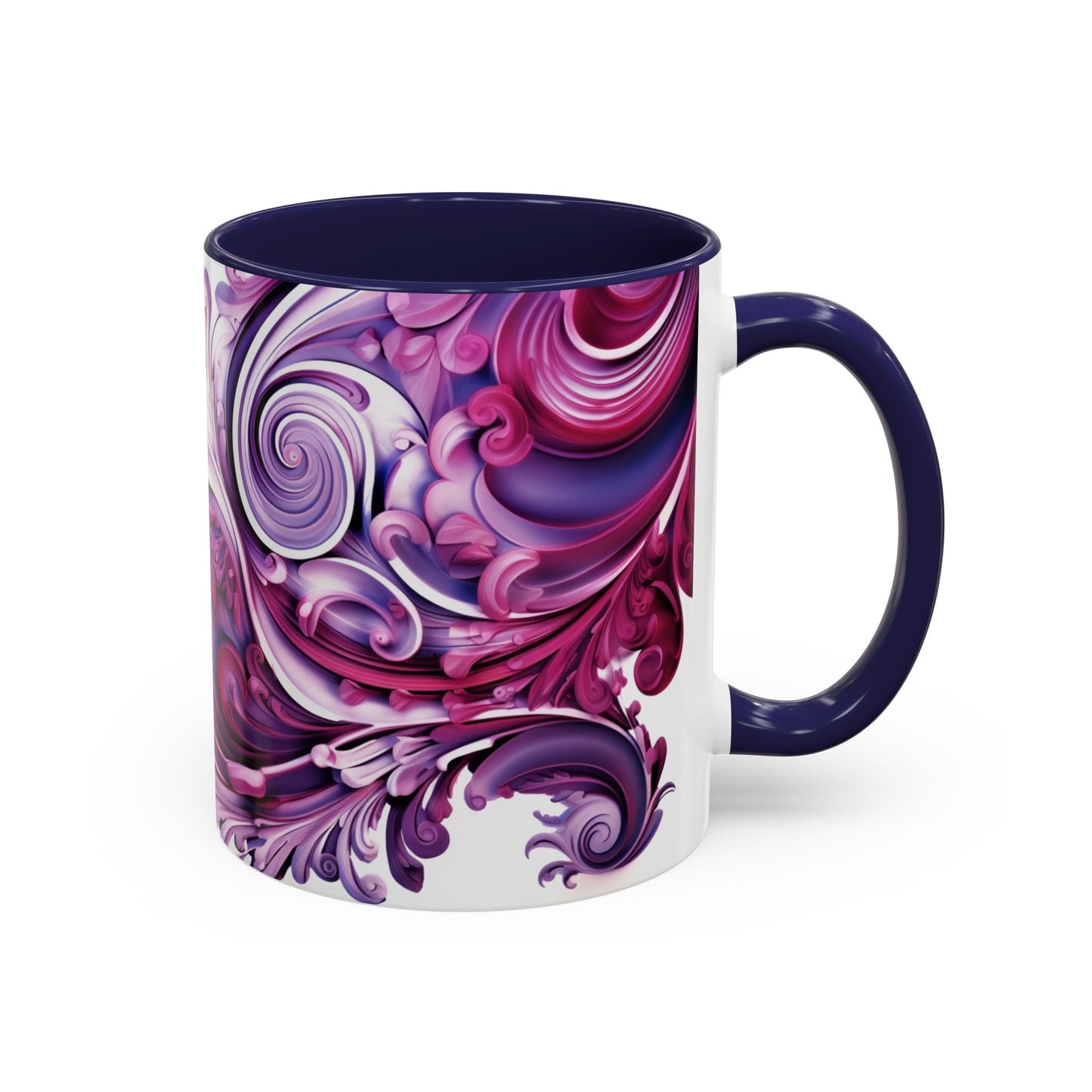 Coffee mug Paisley print ceramic Hot beverage casual soup cup keep the caffeine life alive with a morning drink of coffee regal style 11oz