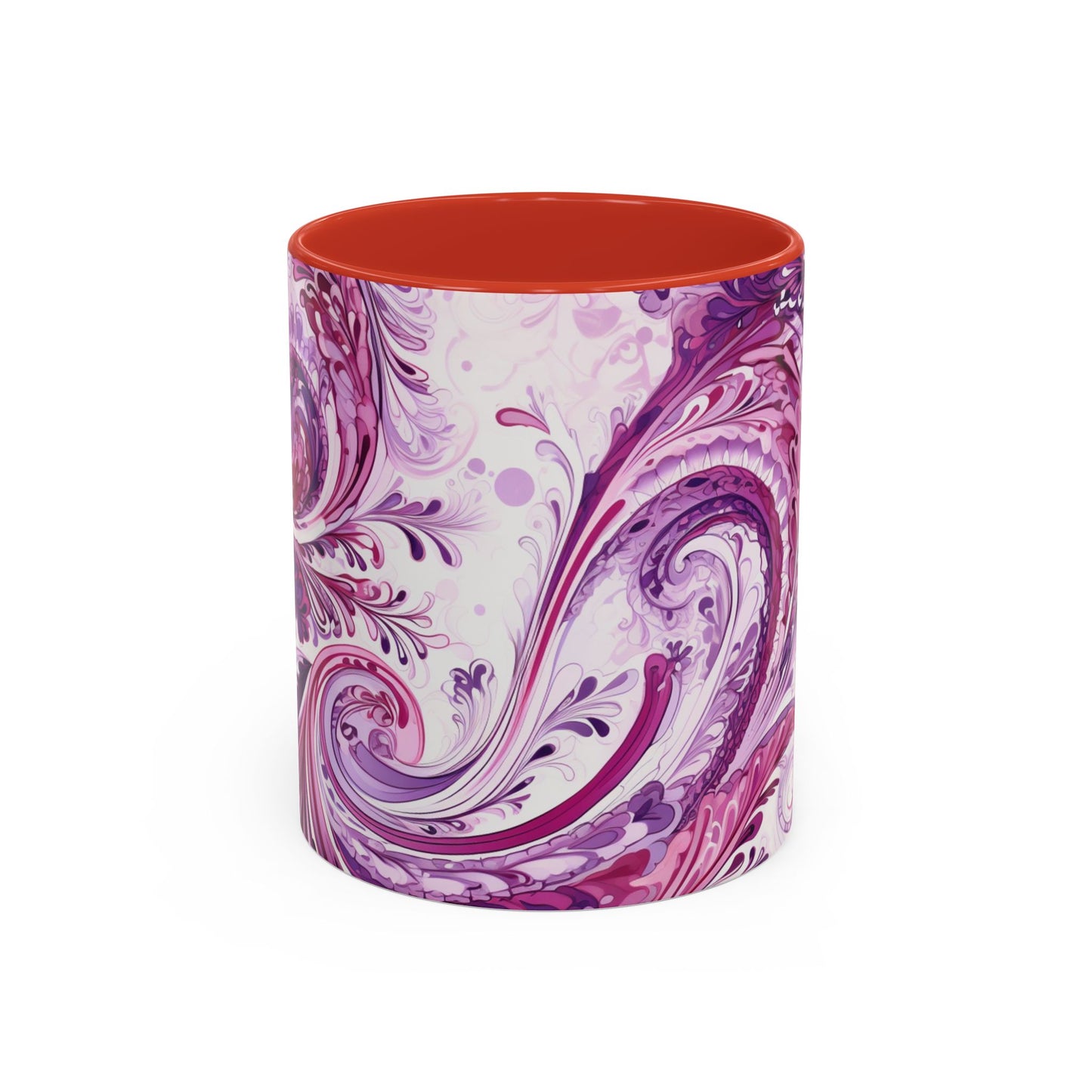 Coffee mug Paisley print ceramic Hot beverage casual soup cup keep the caffeine life alive with a morning drink of coffee regal style 11oz