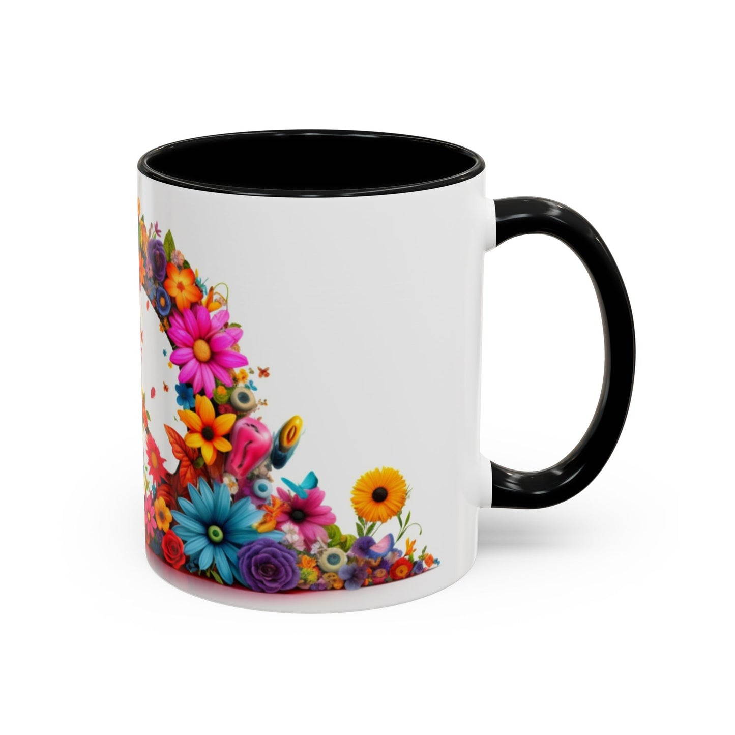 Peaceful print ceramic coffee mug Hot beverage casual soup cup keep the caffeine life alive with a morning cup of coffee regal style 11oz