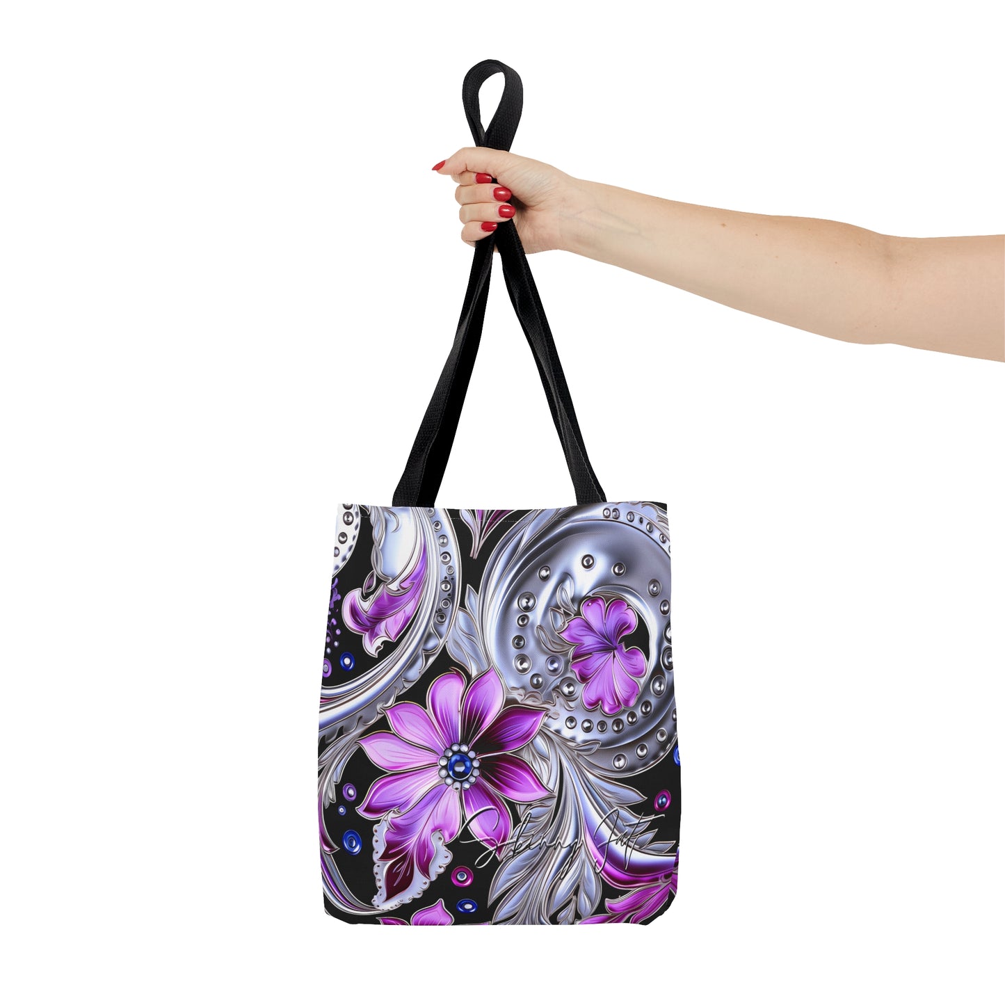 shoppers tote bag purple blue regal paisley inspired Watercolour design abstract art tote bag creative fashion gift for teen artist fashion