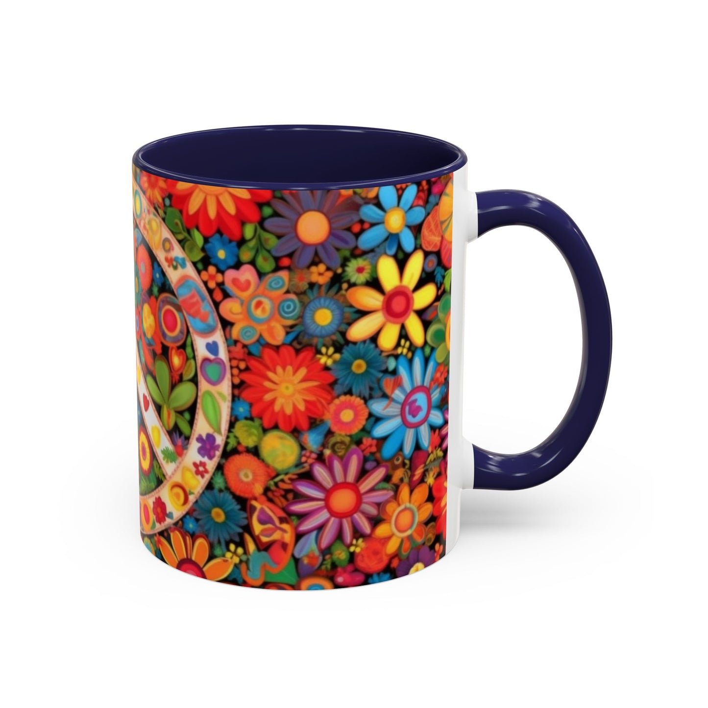 Flower print ceramic coffee mug Hot beverage casual soup mug keep the caffine life alive with a morning cup of coffee Ai tech style