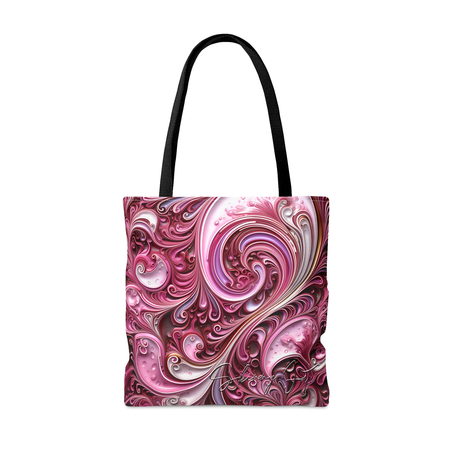 shoppers tote bag pink infusion regal paisley inspired Watercolour design abstract art tote bag creative fashion gift, teen artist fashion