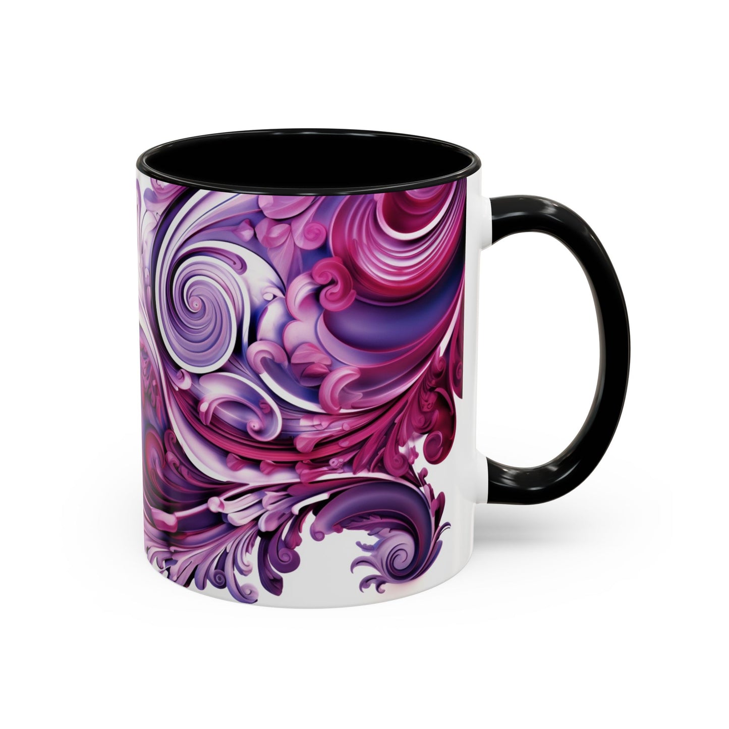 Coffee mug Paisley print ceramic Hot beverage casual soup cup keep the caffeine life alive with a morning drink of coffee regal style 11oz