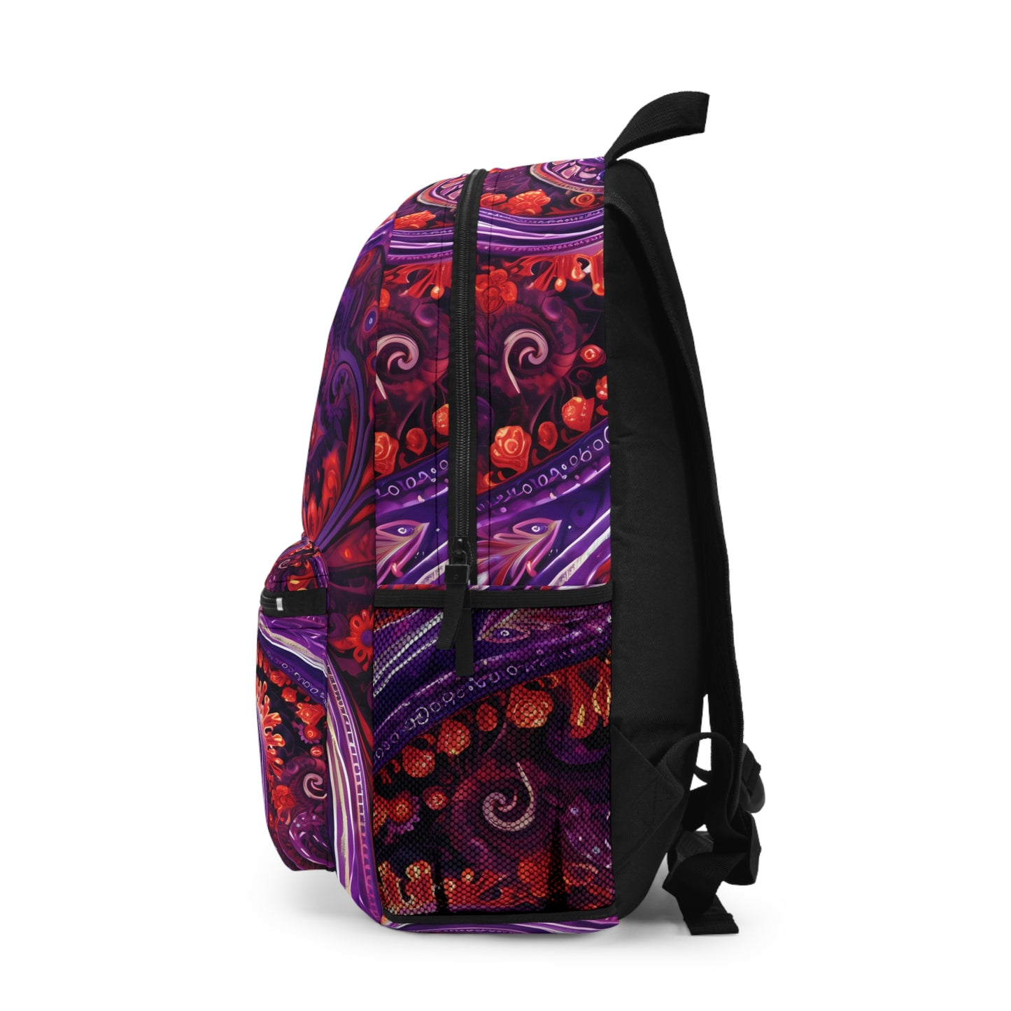 Student backpack bag paisley inspired Watercolour inspired design abstract art shoulder bag art tote creative fashion artist fashion makeup