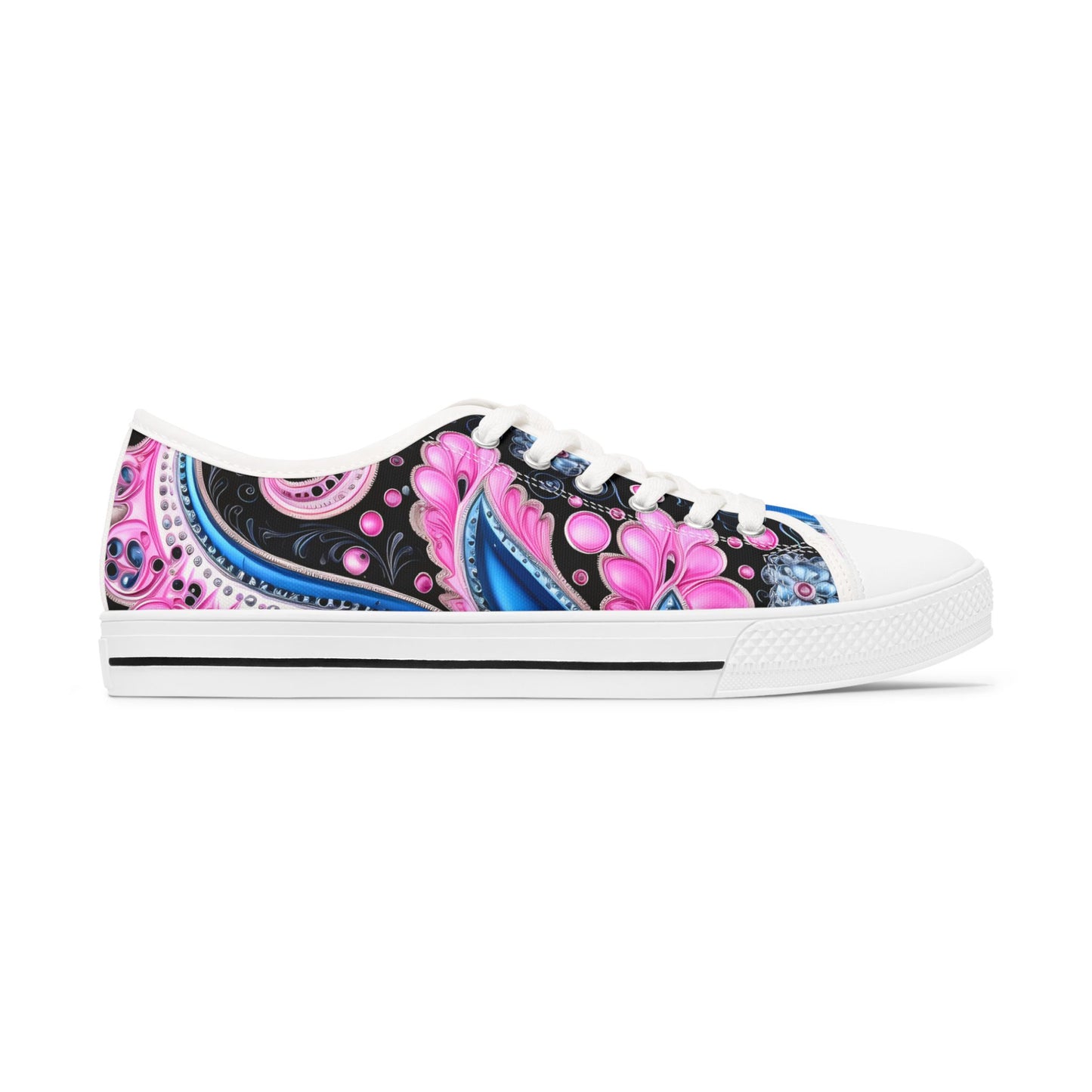 Womens Low Top abstract art print shoe low top abstract art shoes artistic sneaker abstract pattern unique footwear paisley abstract design