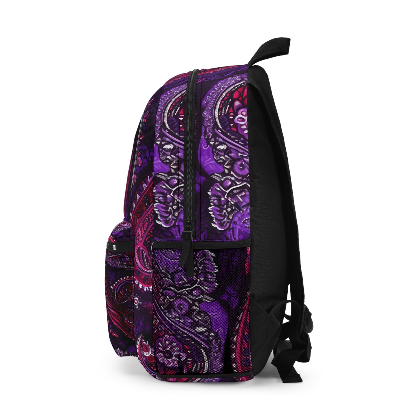 Student backpack bag paisley inspired Watercolour inspired design abstract art shoulder bag art tote creative fashion artist fashion makeup