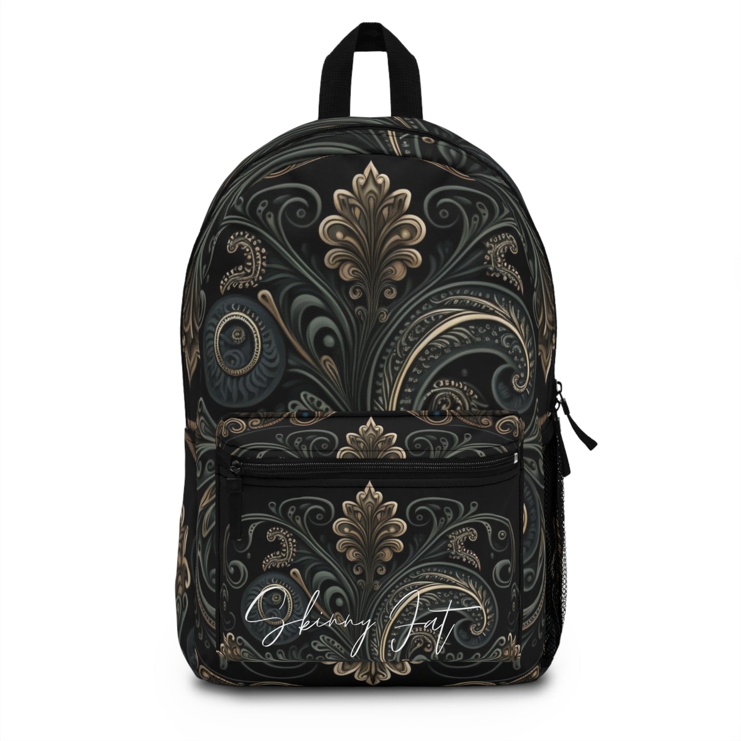 Student backpack bag paisley inspired Watercolour inspired design abstract art shoulder bag art tote creative fashion artist fashion makeup