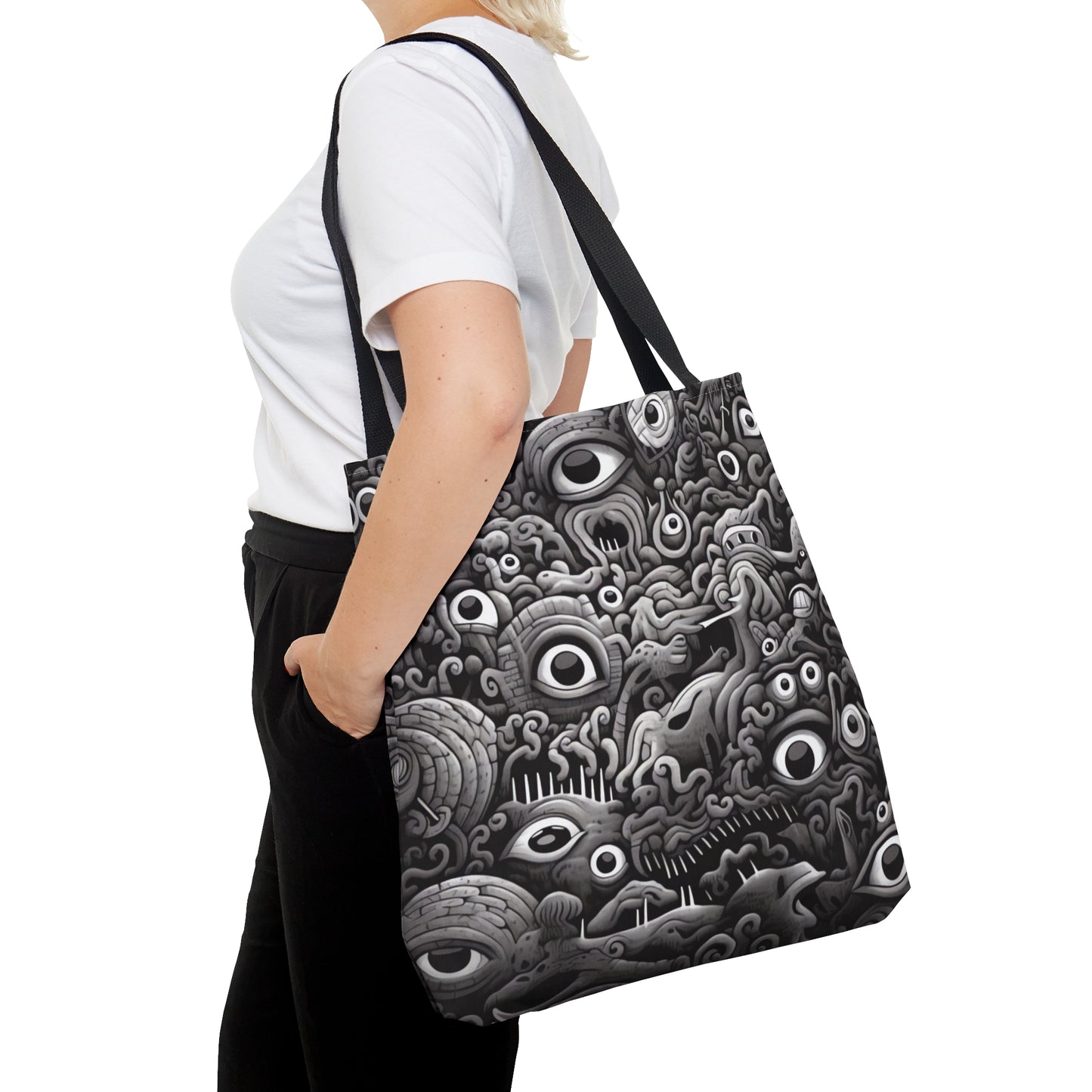 Gothic tote bag ai graphic inspired snack pack tote stylish tote bag for travel cool shopping bag casual carrying tote