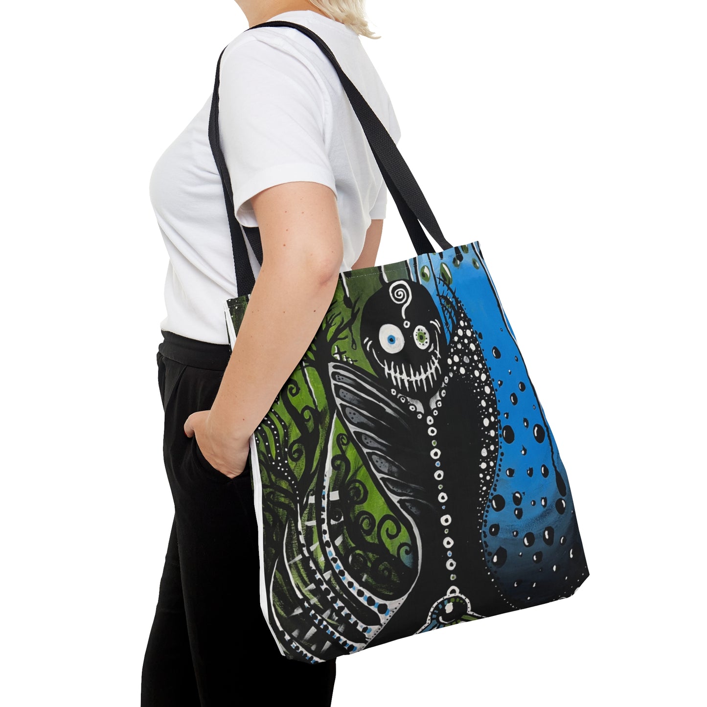 Tote Bag, gothic art, street art, skinny fat, school bag