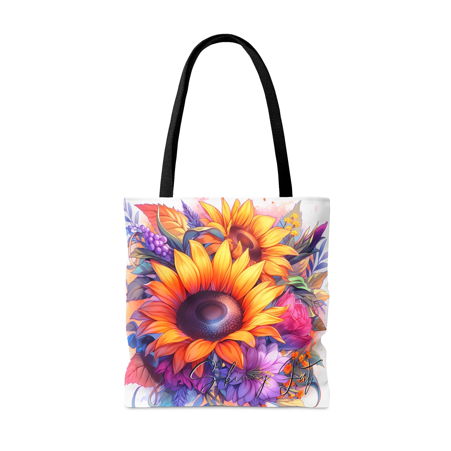 Tote bag featureing a beautiful flower image on both sides perfect for nature lovers gift and those who appreciate the beauty of flowers