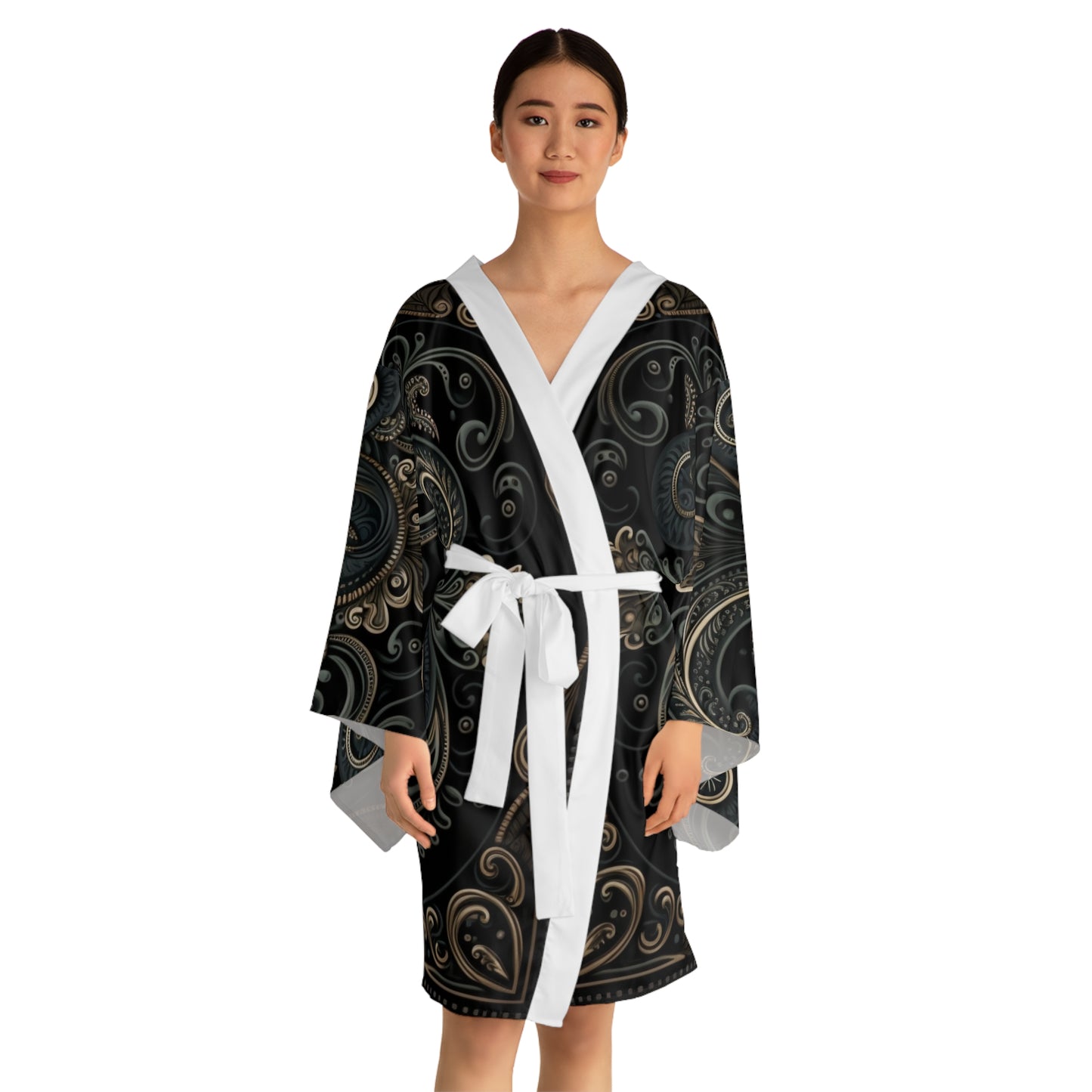 Womens kimono comfortable breathable paisley design leisure wear Spring kimono love of a regal spring Feminine wear casual womens wear