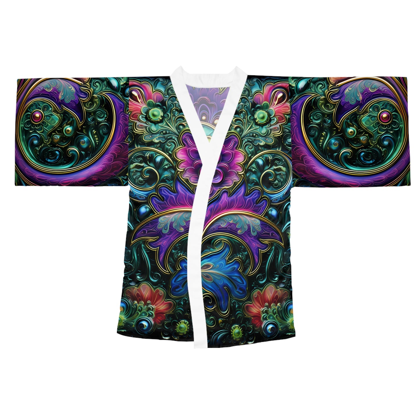 Womens kimono comfortable breathable paisley design leisure wear Spring kimono love of a regal spring Feminine wear casual womens wea