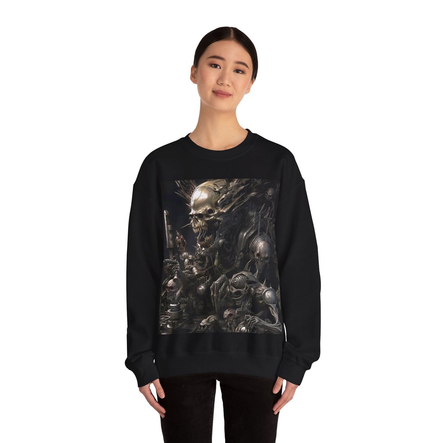 dark gothic sweater, dark art, macabre, satan, skinny fat, horror, skulls, death, mysterious, dark fashion, black clothing