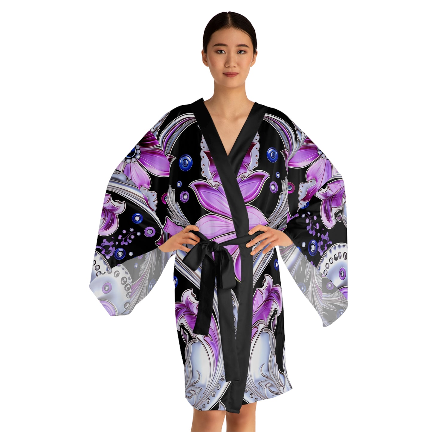 Womens kimono comfortable breathable paisley design leisure wear Spring kimono love of a regal spring Feminine wear casual womens wear