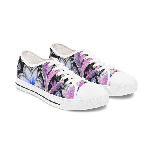 Womens Low Top abstract art print shoe low top abstract art shoes artistic sneaker abstract pattern unique footwear paisley abstract design