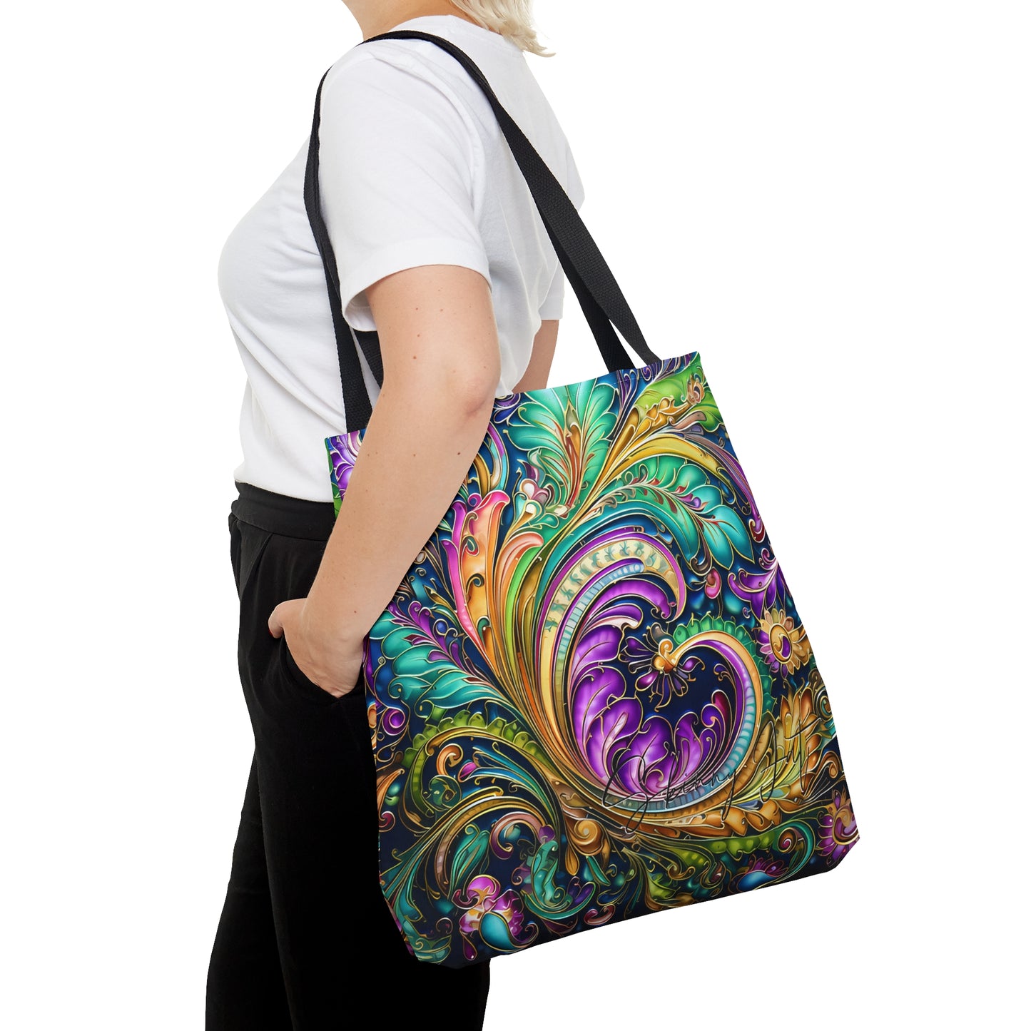 Tote bag for the flower artist lover oil painting inspired Water colour inspired design abstract art tote bag painting tote creative fashion