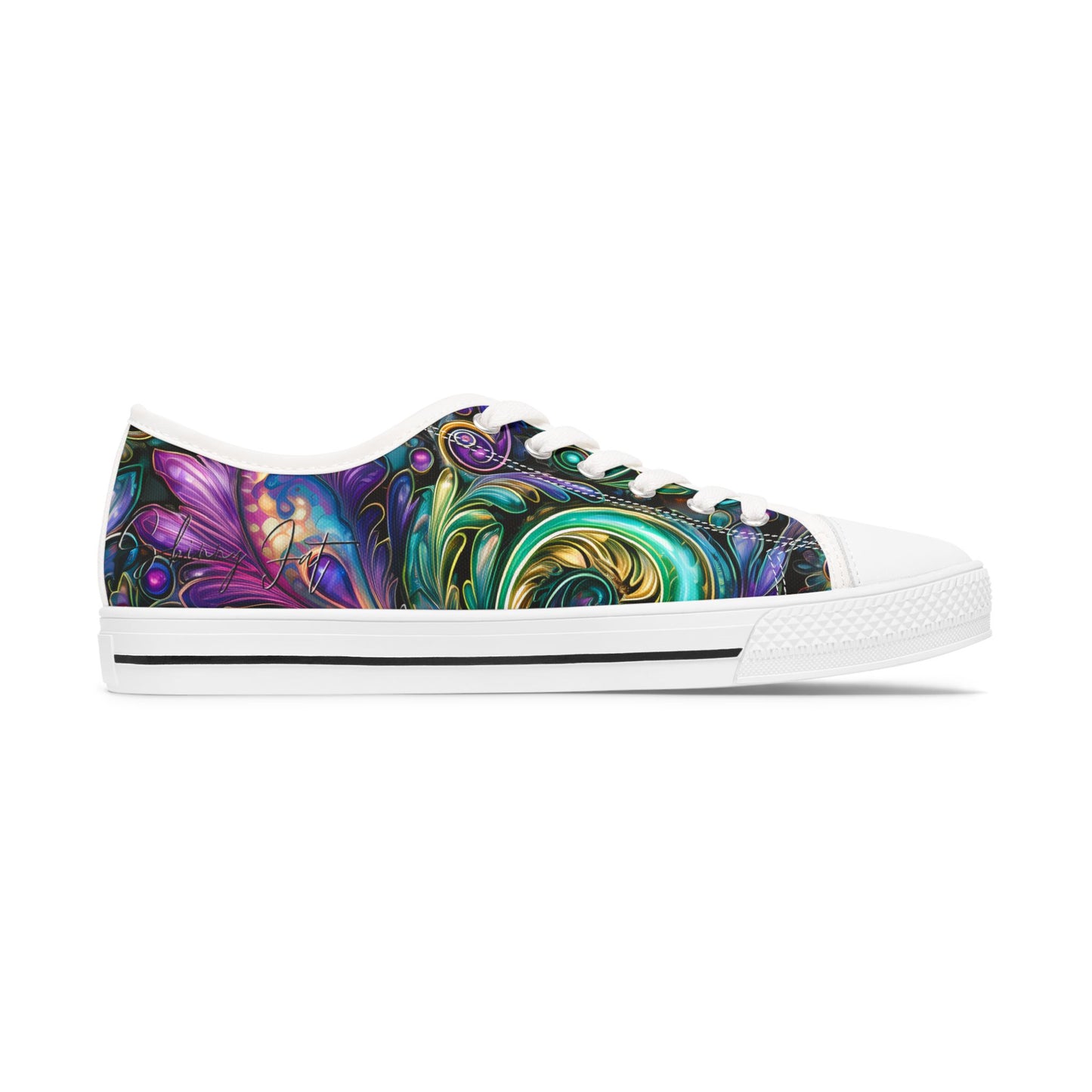 Womens Low Top abstract art print shoe low top abstract art shoes artistic sneaker abstract pattern unique footwear paisley abstract design