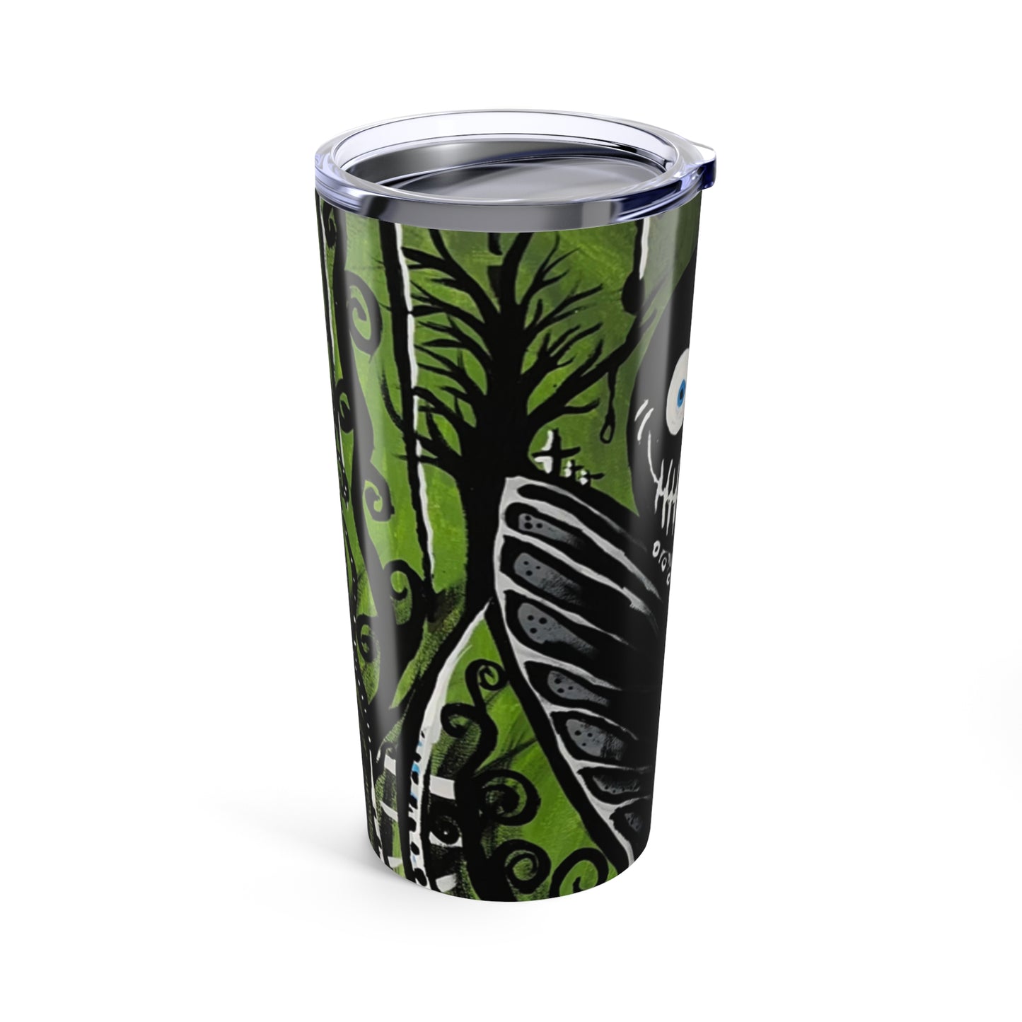 Tumbler 20oz, goth design, skinny fat