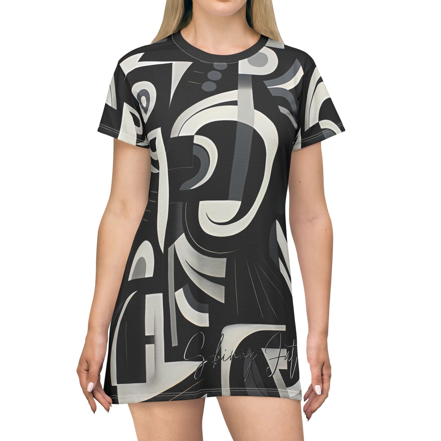 Spring dress T comfortable breathable abstract art design leisure wear Spring T love of butterflies spring Feminine wear casual womens wear