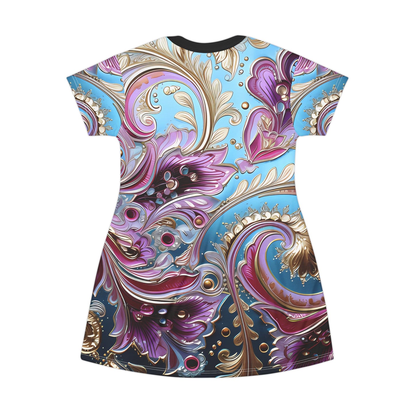 Dress T pyjamas comfortable breathable paisley regal design leisure wear dress T love of butterflies spring Feminine wear casual womens wear