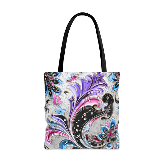 Floral tote bag ai graphic inspired snack pack tote stylish tote bag for travel cool shopping bag casual carrying tote