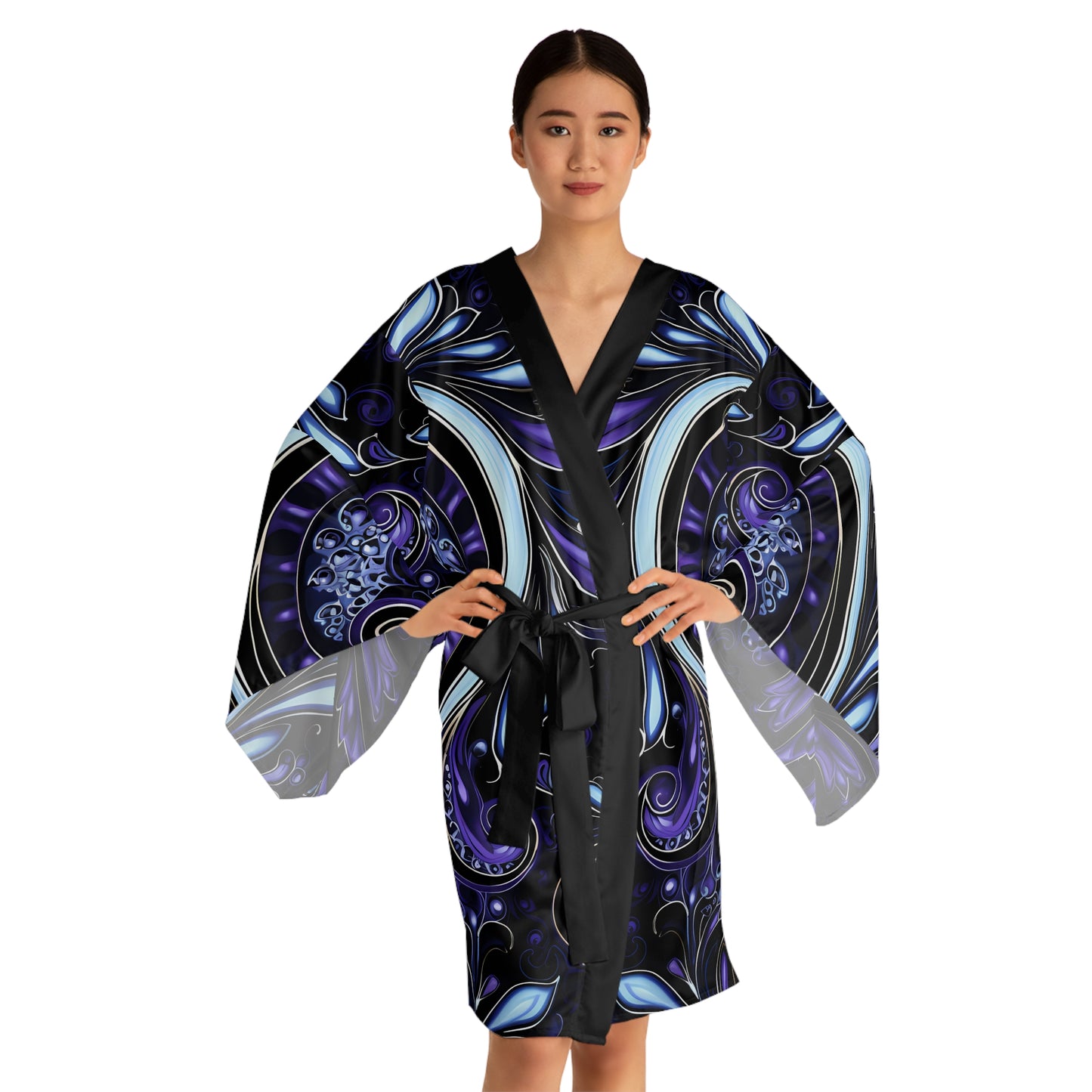 Womens kimono comfortable breathable paisley design leisure wear Spring kimono love of a regal spring Feminine wear casual womens wear