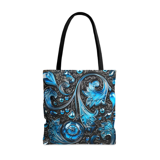 shoppers tote bag purple blue regal paisley inspired Watercolour design abstract art tote bag creative fashion gift for teen artist fashion