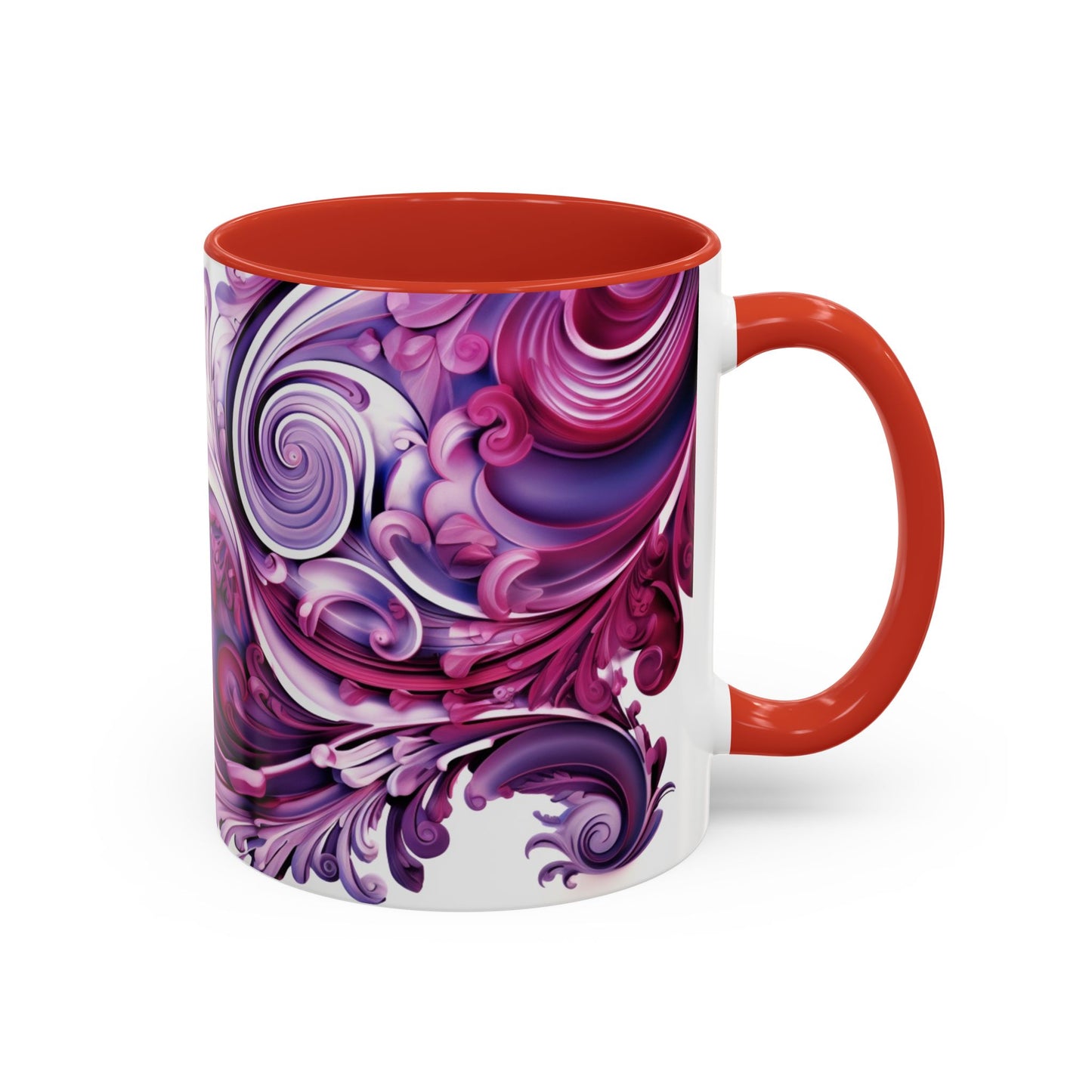 Coffee mug Paisley print ceramic Hot beverage casual soup cup keep the caffeine life alive with a morning drink of coffee regal style 11oz