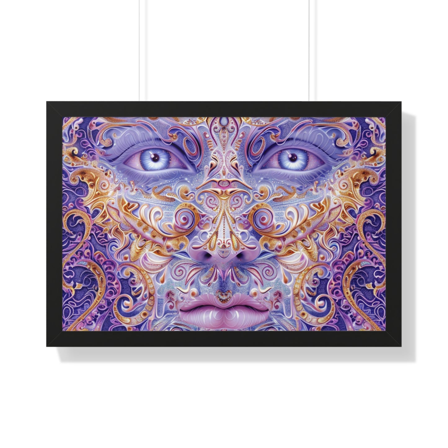 Mystical Eyes Framed Horizontal Poster - Decorative Wall Art for Home & Office