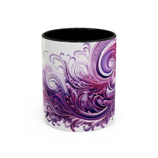 Coffee mug Paisley print ceramic Hot beverage casual soup cup keep the caffeine life alive with a morning drink of coffee regal style 11oz