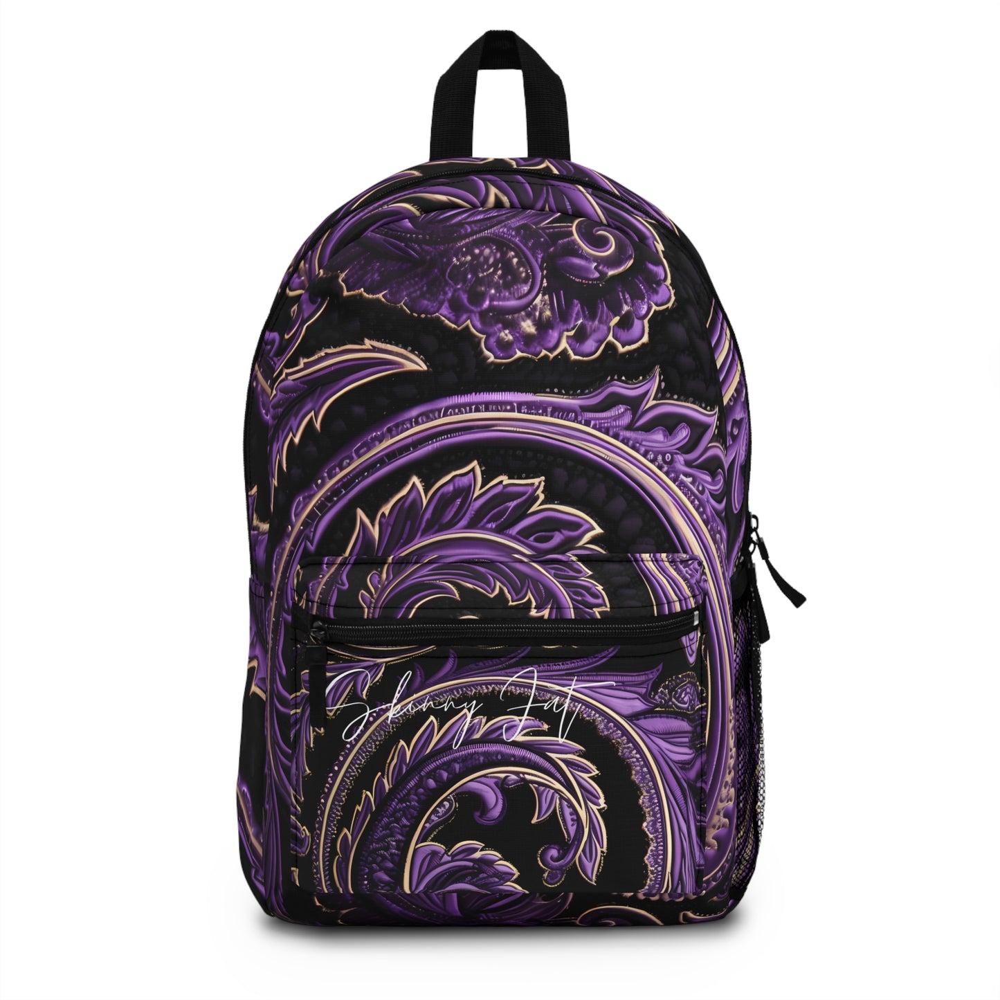 Student backpack bag paisley inspired Watercolour inspired design abstract art shoulder bag art tote creative fashion artist fashion makeup