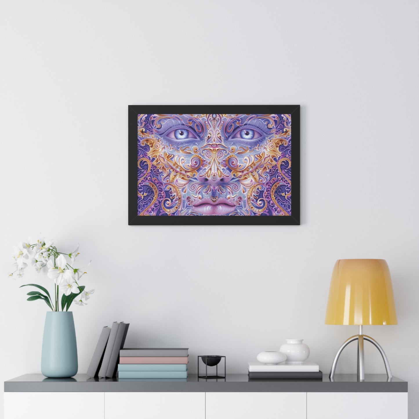 Mystical Eyes Framed Horizontal Poster - Decorative Wall Art for Home & Office