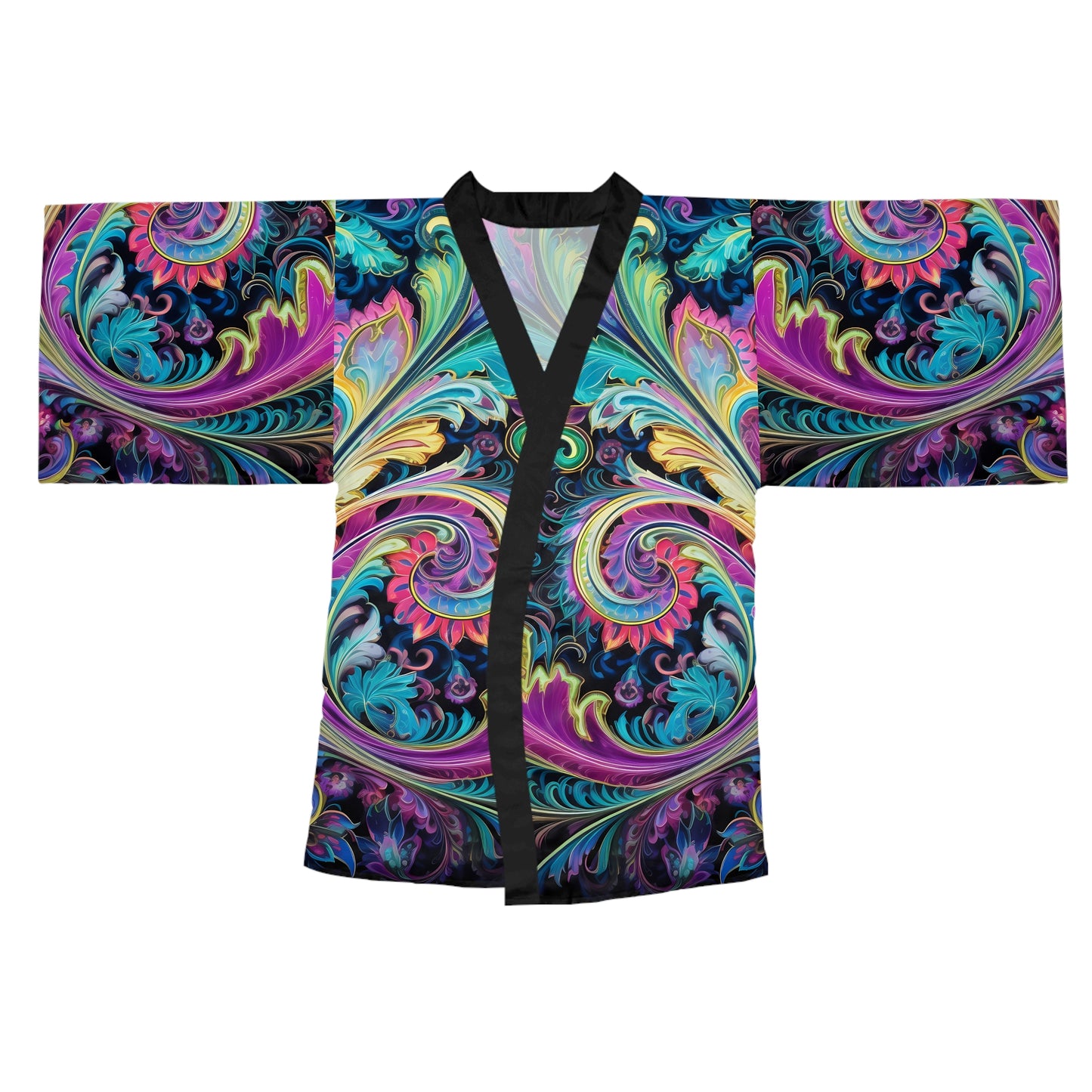 Womens kimono comfortable breathable paisley design leisure wear Spring kimono love of a regal spring Feminine wear casual womens wear