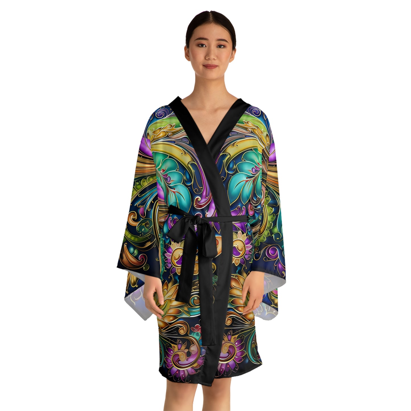 Womens kimono comfortable breathable paisley design leisure wear Spring kimono love of a regal spring Feminine wear casual womens wear