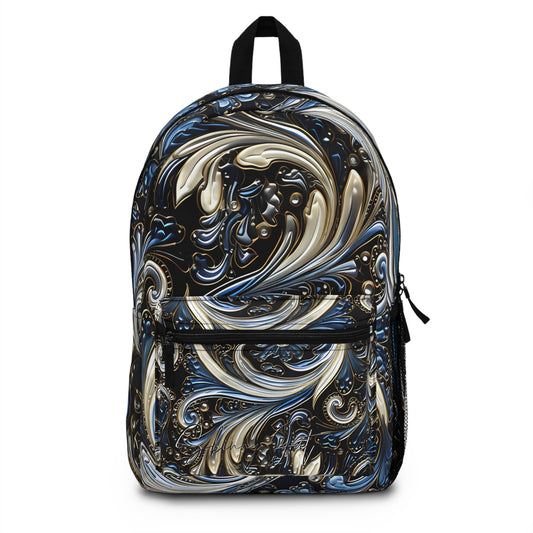 Student backpack bag paisley inspired Watercolour inspired design abstract art shoulder bag art tote creative fashion artist fashion makeup