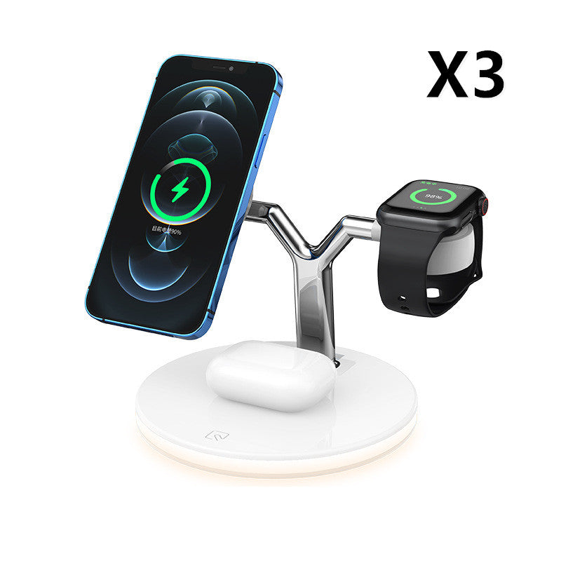 Compatible with Apple, 3 in 1 Magnetic Wireless Charger 15W Fast Charging Station for Magsafe Chargers