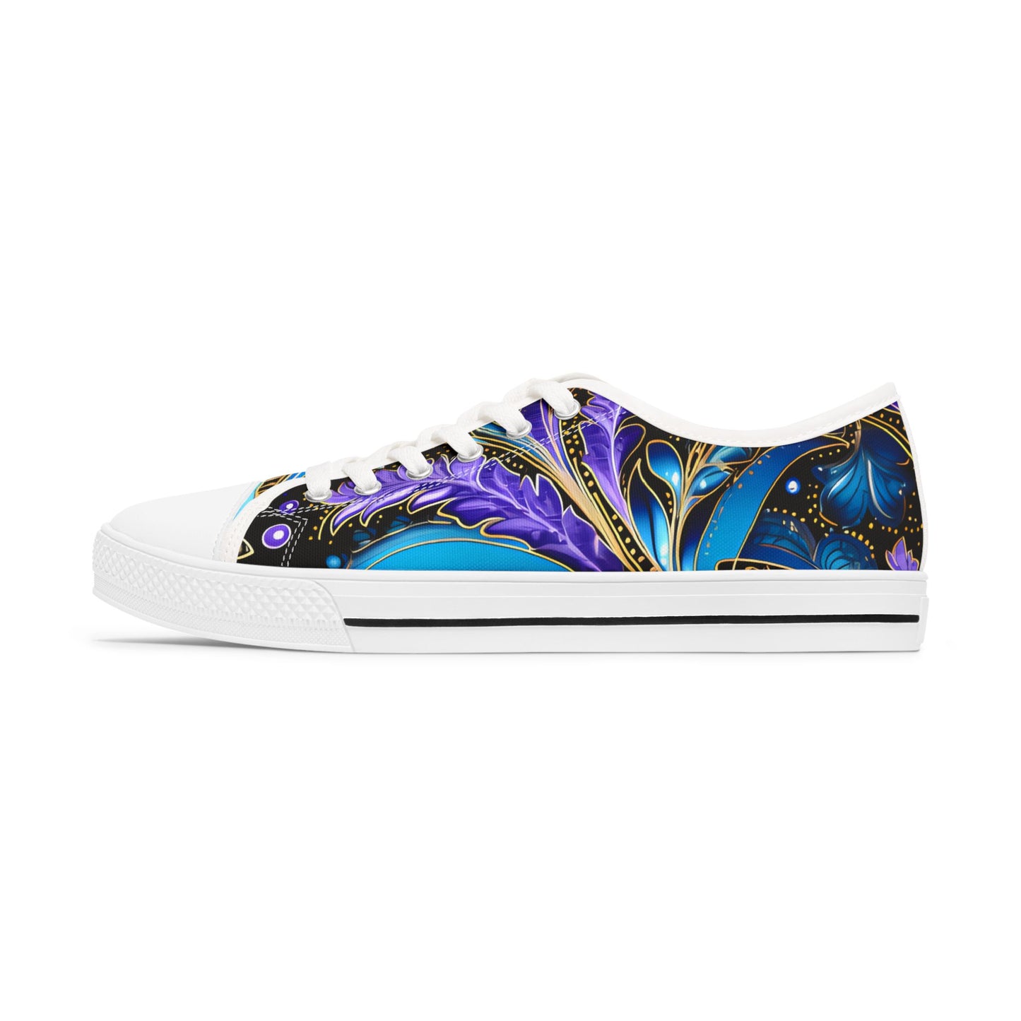 Womens Low Top abstract art print shoe low top abstract art shoes artistic sneaker abstract pattern unique footwear paisley abstract design