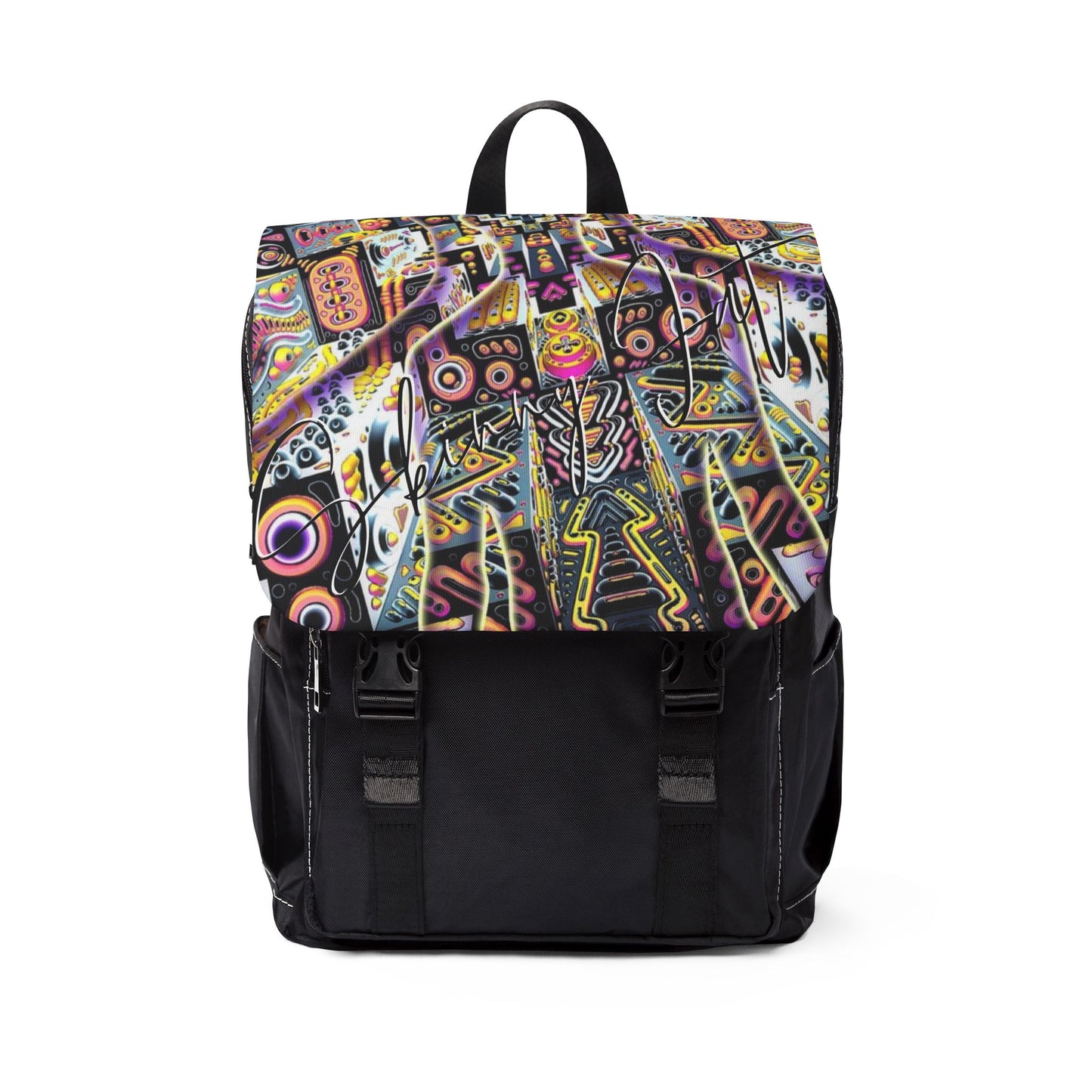 Shoulder bag Backpack for trippy art lovers Ai graphic inspired imagery Ai graphics back pack Back to school vibe Unisex make up Backpack