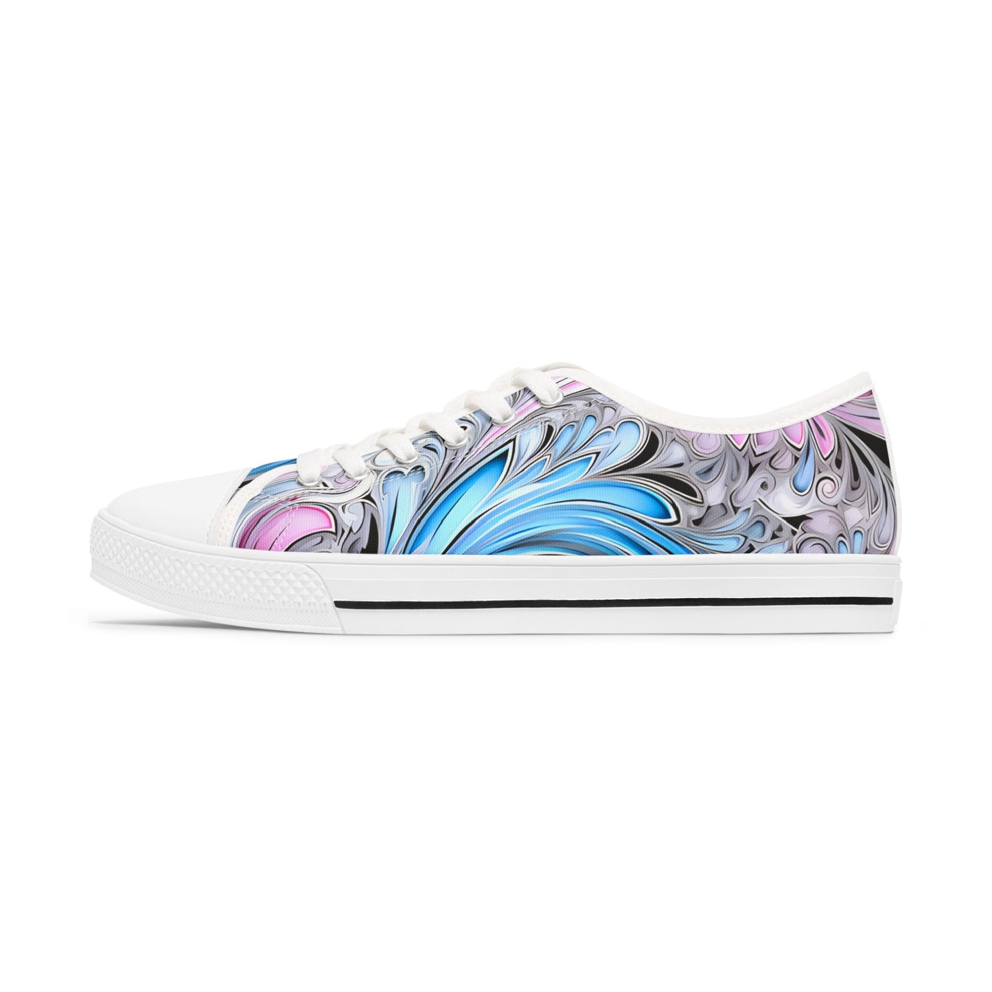 Womens Low Top abstract art print shoe low top abstract art shoes artistic sneaker abstract pattern unique footwear paisley abstract design