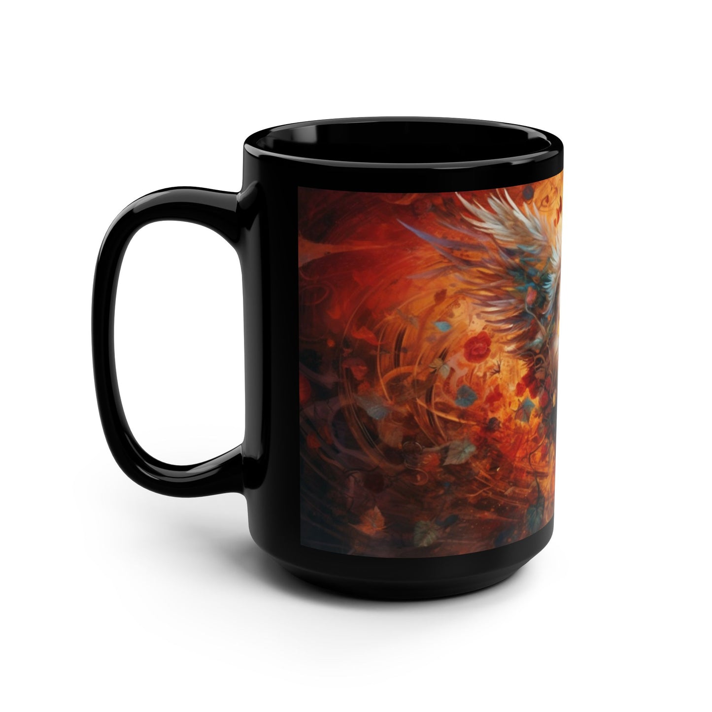 Ceramic coffee mug Ai image printed Hot beverage casual soup cup keeps the pride of Caffine alive with a morning cup of coffee Ai style 15oz