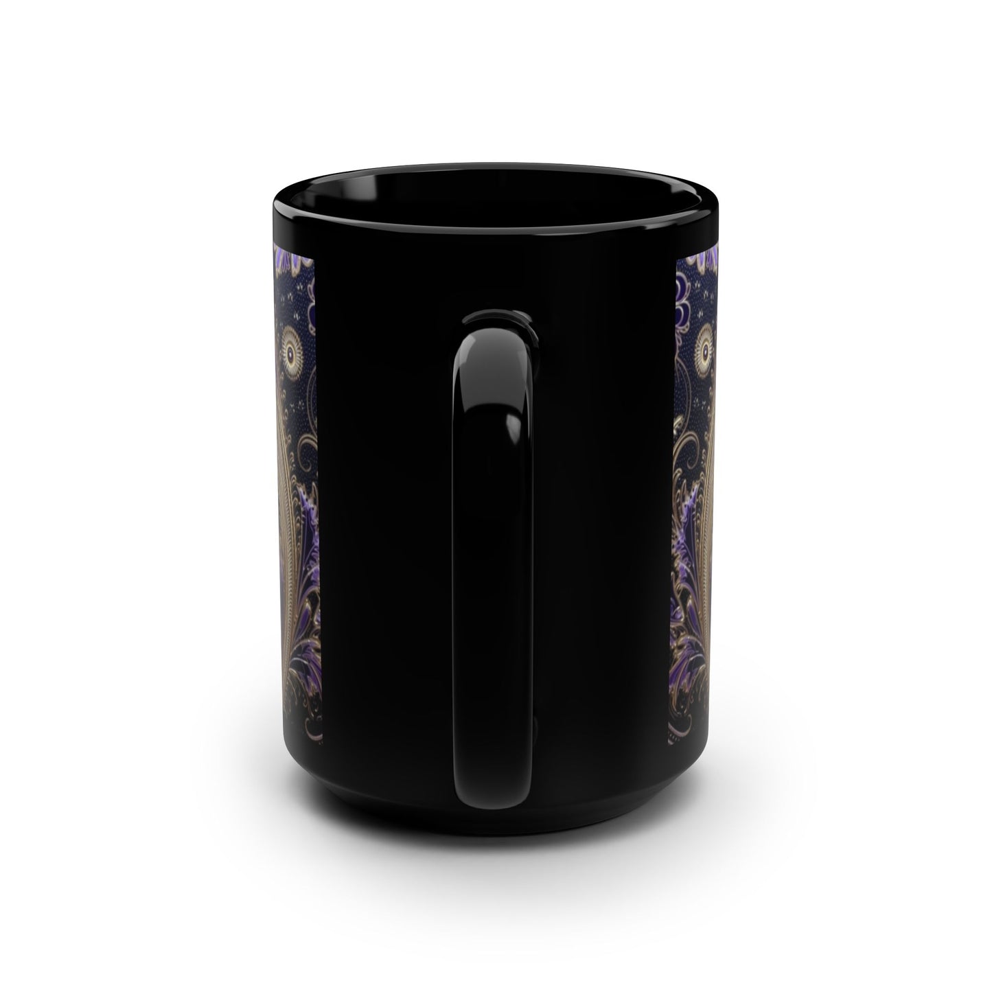 Paisley print ceramic coffee mug Hot beverage casual soup mug keep the street life alive with a morning cup of coffee graffiti regal style