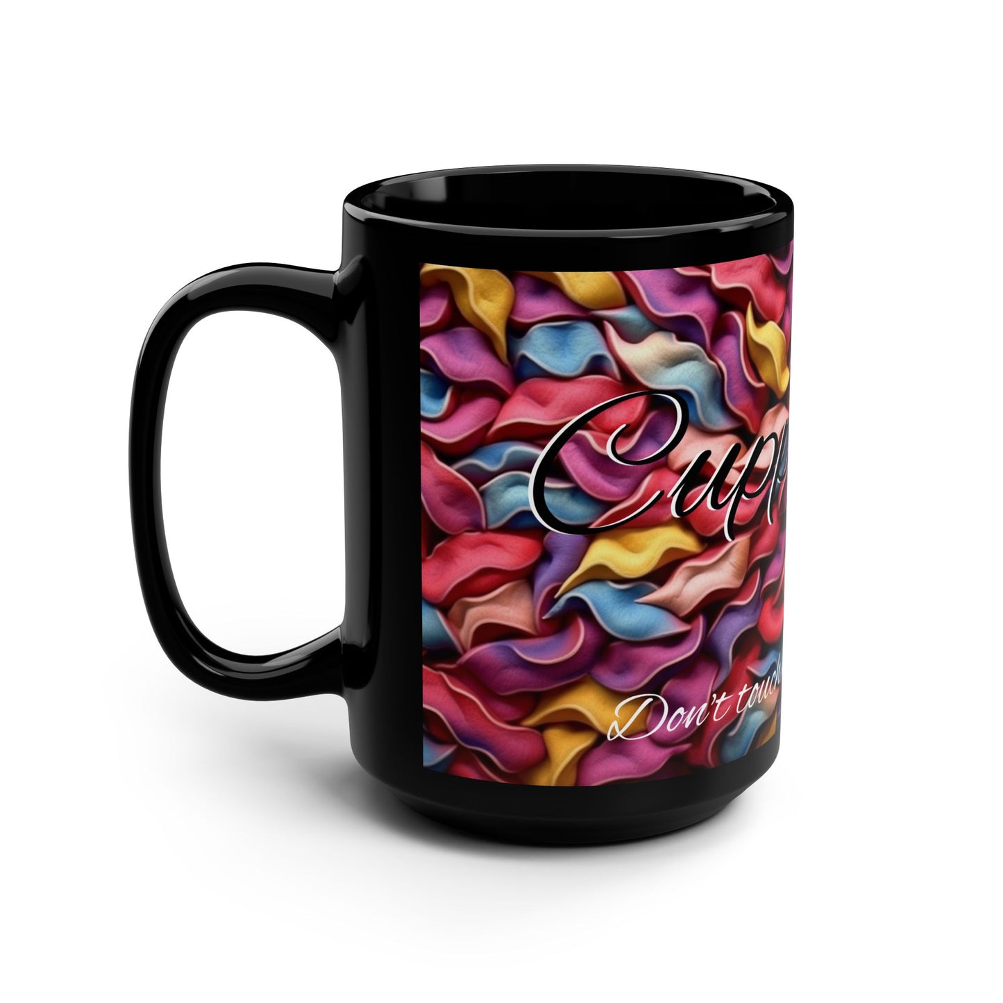 Flower print ceramic coffee mug Hot beverage casual soup mug keep the street life alive with a morning cup of coffee graffiti style 15oz