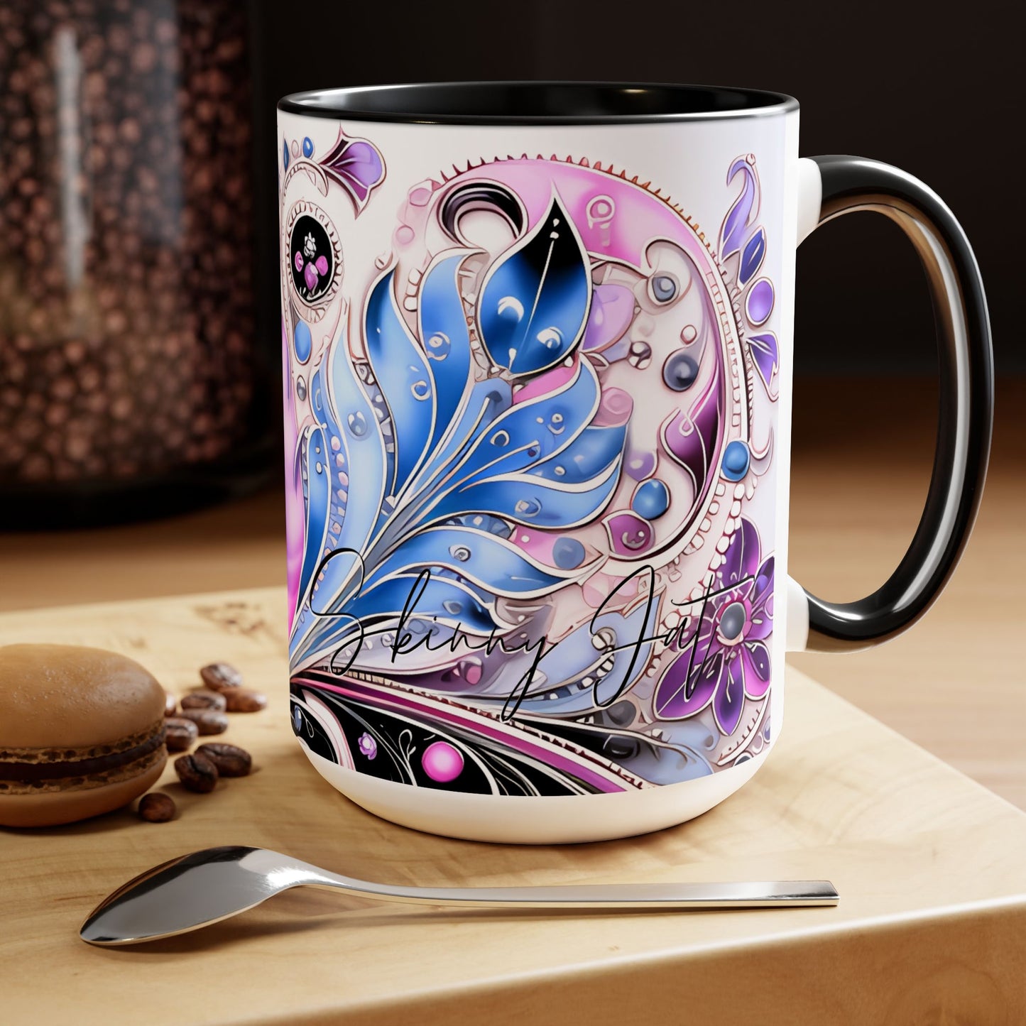 Ceramic coffee mug Ai image printed Hot beverage casual soup cup keeps the pride of Caffine alive with a morning cup of coffee Ai style 15oz