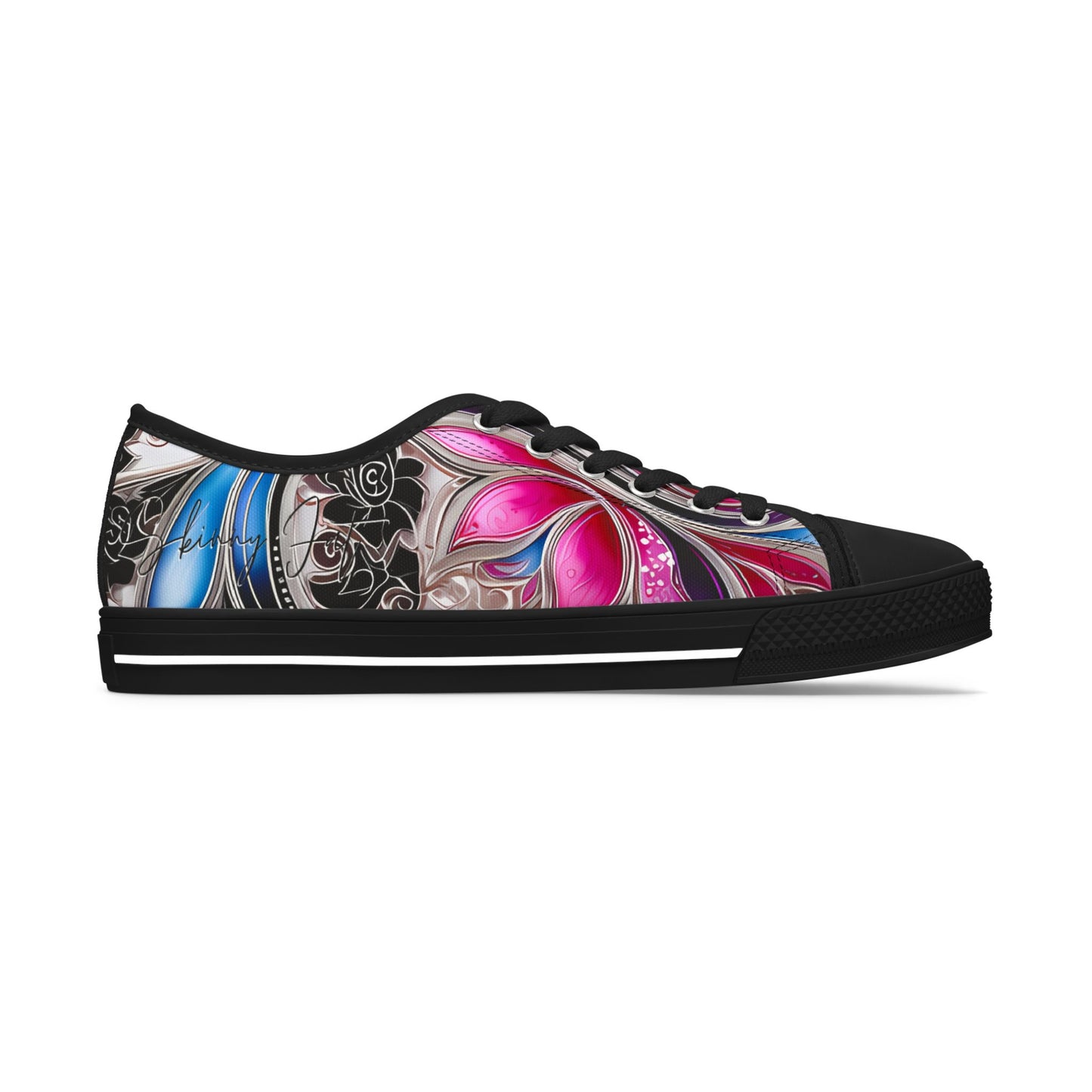 Womens Low Top abstract art print shoe low top abstract art shoes artistic sneaker abstract pattern unique footwear paisley abstract design