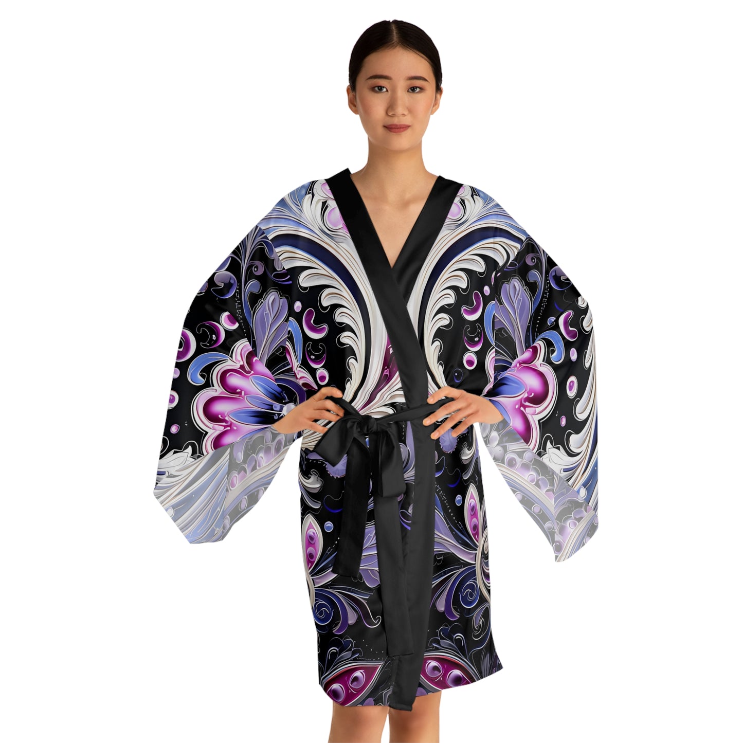 Womens kimono comfortable breathable paisley design leisure wear Spring kimono love of a regal spring Feminine wear casual womens wear