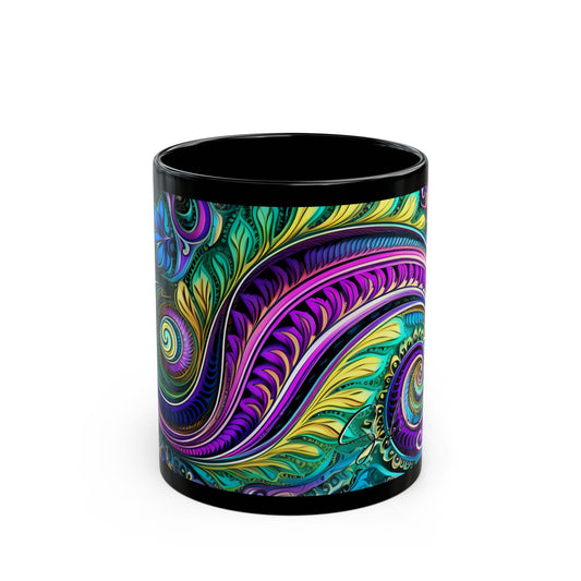 Graffiti print ceramic coffee mug Hot beverage casual soup mug keep the street life alive with a morning cup of coffee graffiti style 11oz