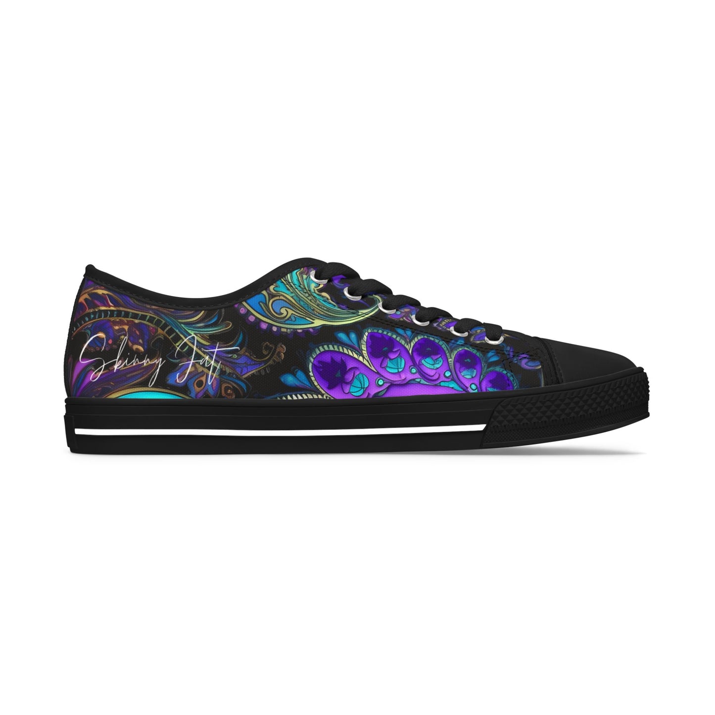 Womens Low Top abstract art print shoe low top abstract art shoes artistic sneaker abstract pattern unique footwear paisley abstract design