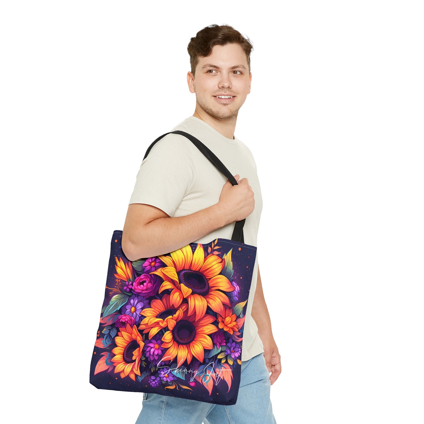 Tote bag for the flower artist lover oil painting inspired Water colour inspired design abstract art tote bag painting tote creative fashion